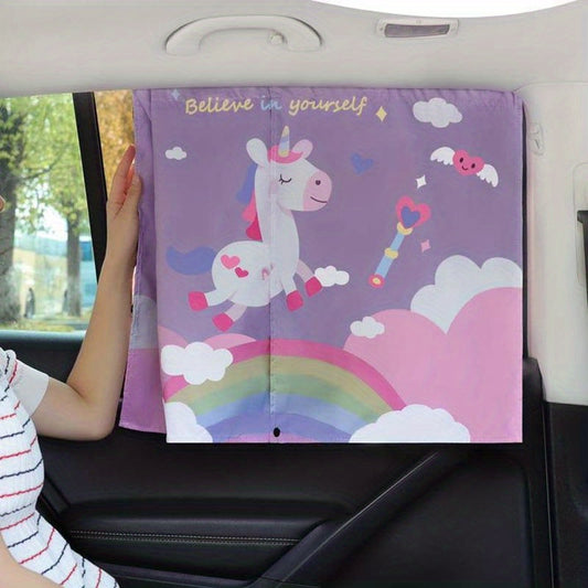 Baby Car Window Sun Shade Double Layer Magnetic, Full Blackout, UV Protection