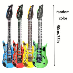Inflatable Guitar Microphone Props Birthday Party Decoration Balloon