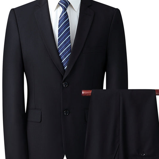 Men's 2 Piece Business Suit & Dress Pants Set for Wedding