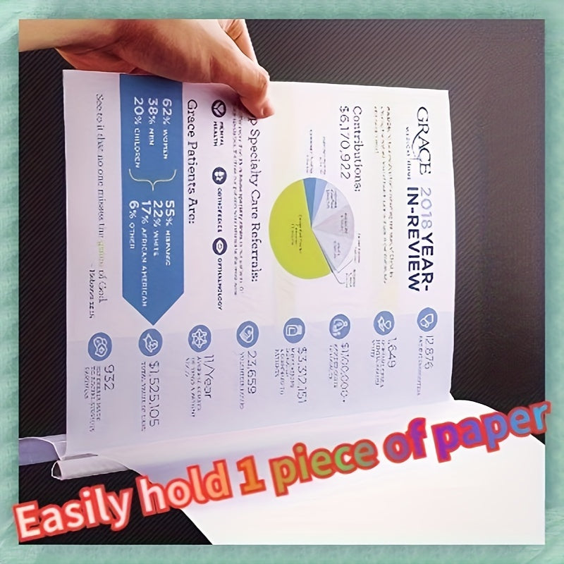 Thick Transparent A4 Insert Folder with Pull Rod Clamp