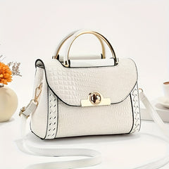 Mini Croc Pattern Shoulder Bag for Women