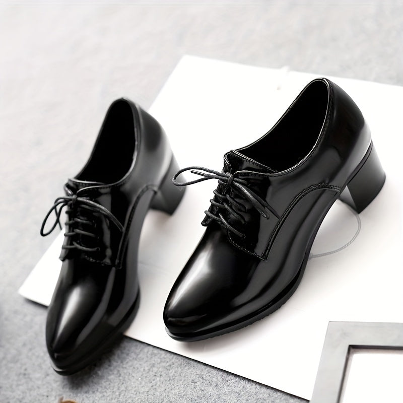 Women's Mid Heel Lace Up Office Court Pumps