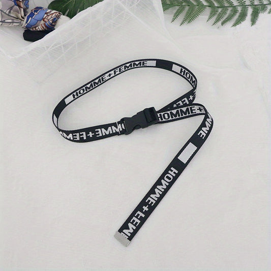 Kids Letter Pattern Buckle Belt - School Performance Accessory