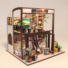 DIY Dollhouse Kit Time Travel Cafe Theme Mixed