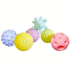 6pcs Children's Toy Balls Soft Rubber Splashing Sound Baby Hand Holding Toy