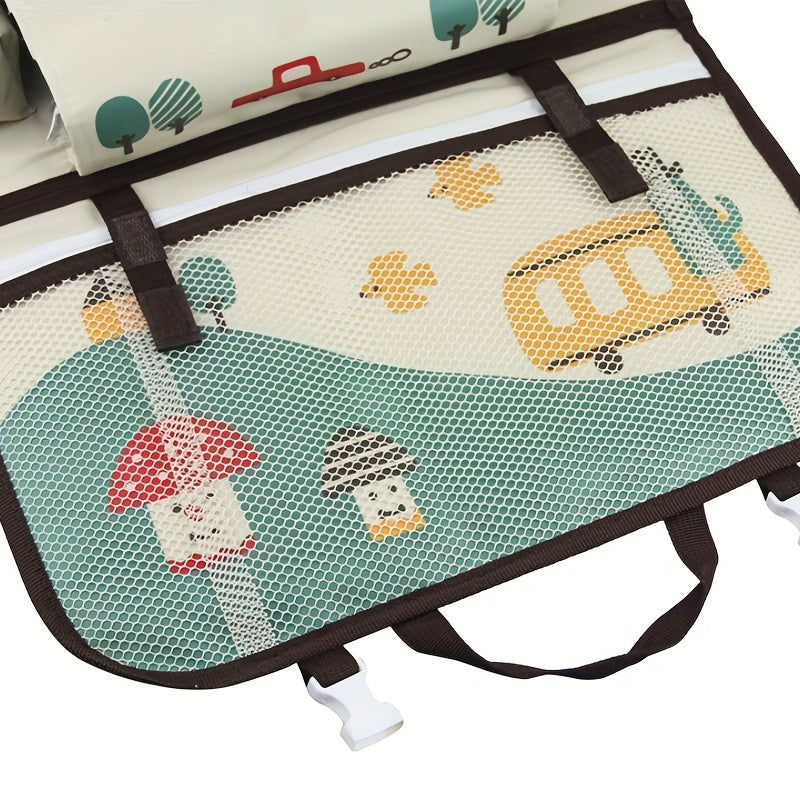Cartoon Car Seat Back Storage Bag with Large Capacity