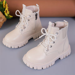 Girls' Warm Fleece Boots with Zipper for Autumn/Winter