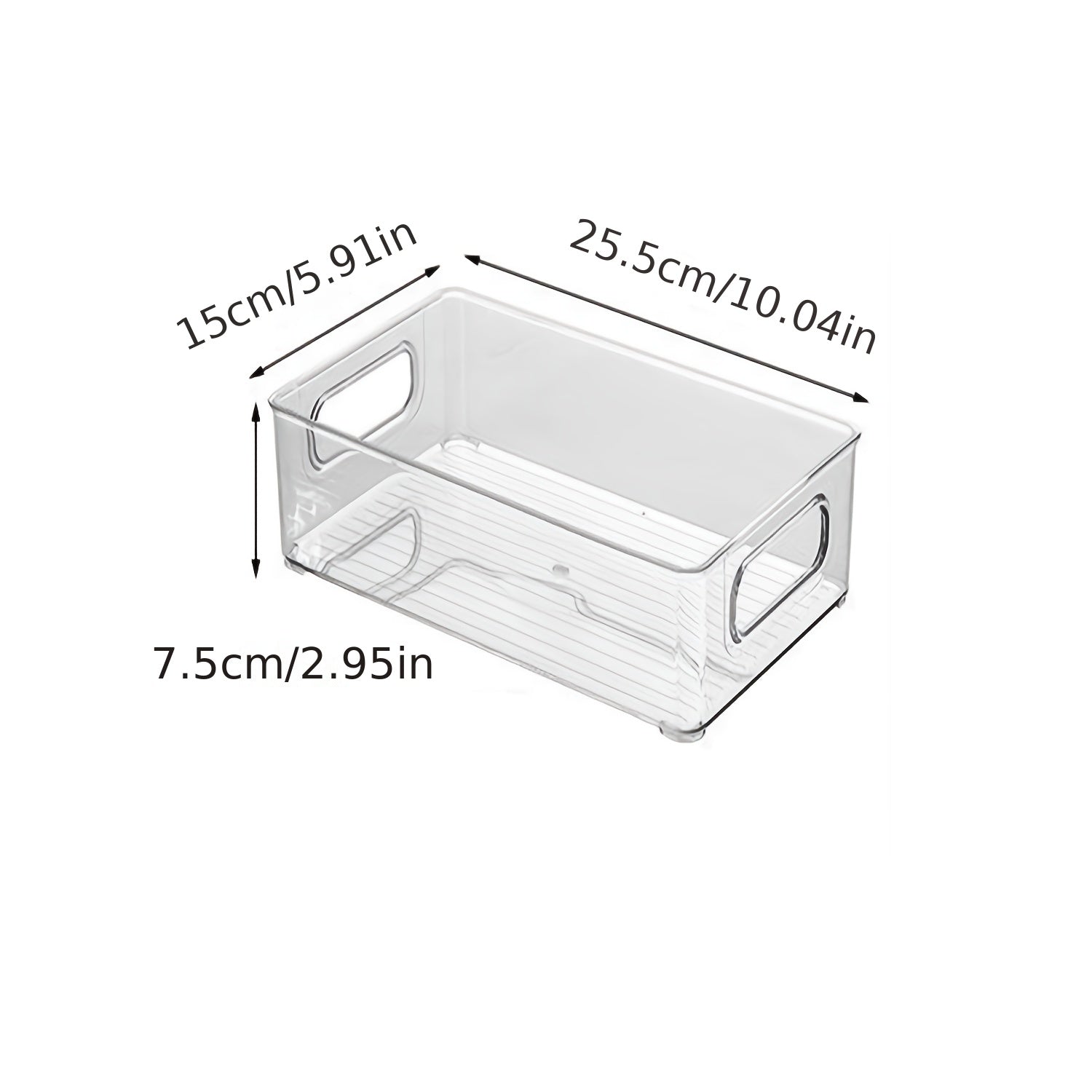 Clear Plastic Pantry Organizer Bins With Handle for Food Storage