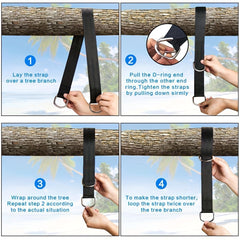 Tree Swing Sling Heavy Duty Hammock Sling Camping with Safety Lock