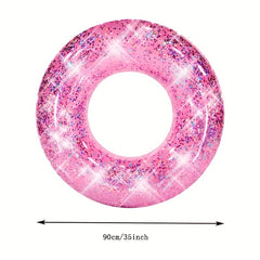 Glitter Swim Ring Inflatable Pool Tube for Kids & Adults