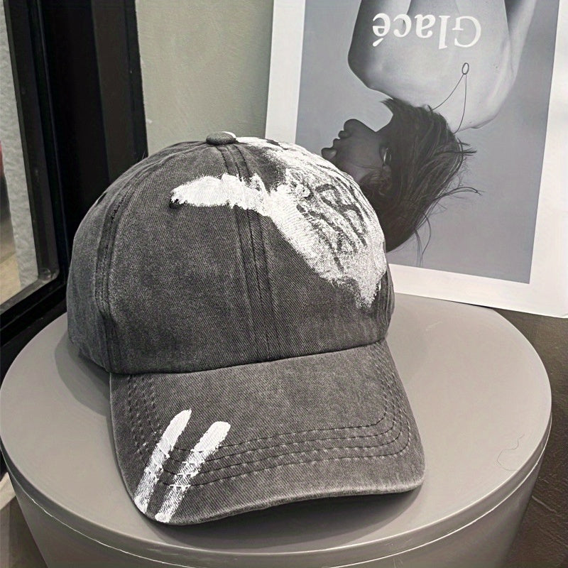 Men's Graffiti Style Gray Baseball Cap