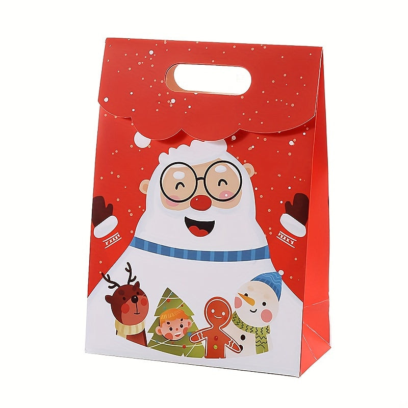 4pcs Christmas Gift Bag Candy Cookie Snack Packaging Paper Bag