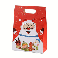4pcs Christmas Gift Bag Candy Cookie Snack Packaging Paper Bag