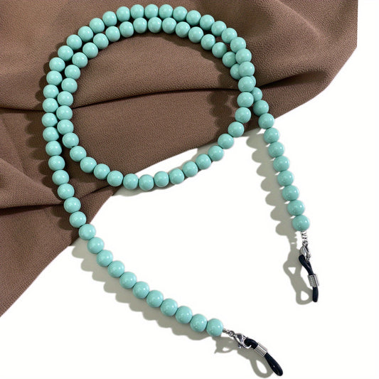 8mm Acrylic Beads Glasses Chain Mask Lanyard Bright High Gloss Glasses Chain