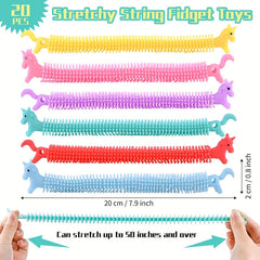 20 Pack Sensory Fidget Stretch Toys Random String Stress Relief