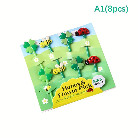 12Pcs Fruit Picks Toothpicks Mini Creative Food Forks Bento Accessories