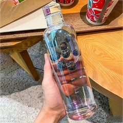 500ml 750ml Clear Plastic Water Cup With Time Scale
