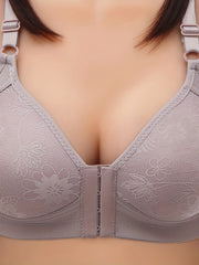 Lace Wireless Push Up Bra - Front Buckle Lingerie