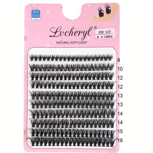 200 Clusters 30D Eyelashes Ext Natural Soft Faux Mink Hair Self grafting F