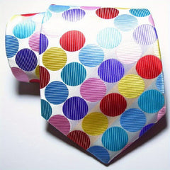 Classic Check Dot Red Green Pink JACQUARD WOVEN Men's Tie Necktie