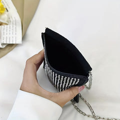 Rhinestone Chain Crossbody Bag Sparkly Purse Shoulder Bag