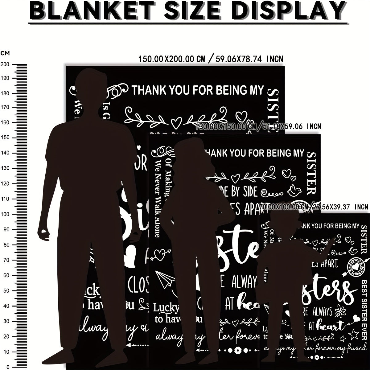 1pc To Sister Printed Throw Blanket Soft And Comfortable Blanket