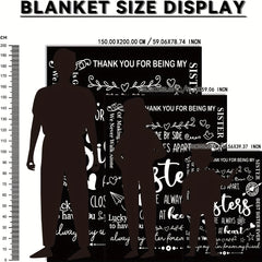 1pc To Sister Printed Throw Blanket Soft And Comfortable Blanket