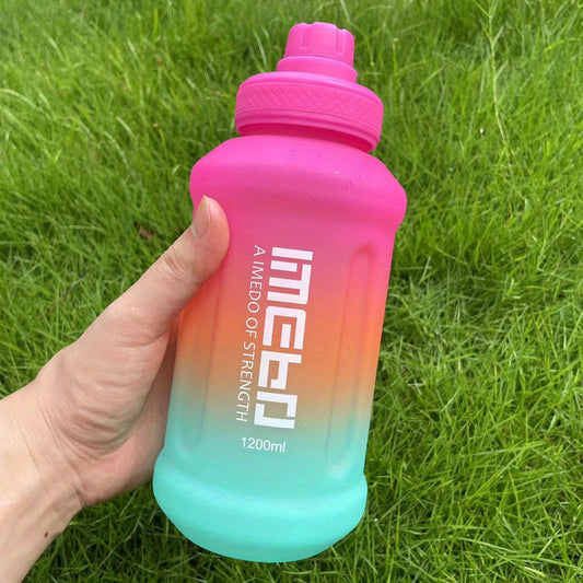 Large 40oz Gradient Water Bottle Portable Travel Cup