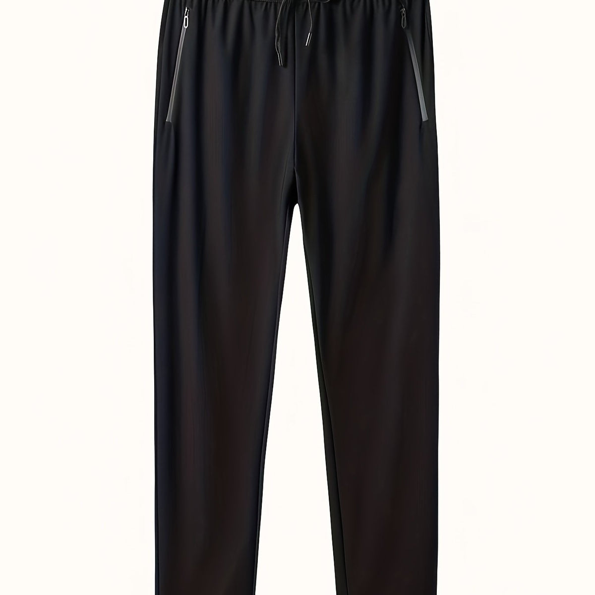 Men's Quick Drying Solid Casual Zipper Pocket Trousers