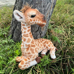 Realistic Giraffe Plush Stuffed Animal Soft Polyester Fiber Home Decor Gift