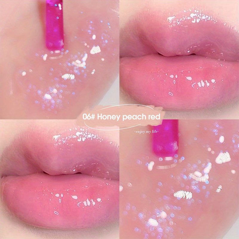 Honey Hydrating Lip Gloss with Glitter for Women - Gift and Lip Protection