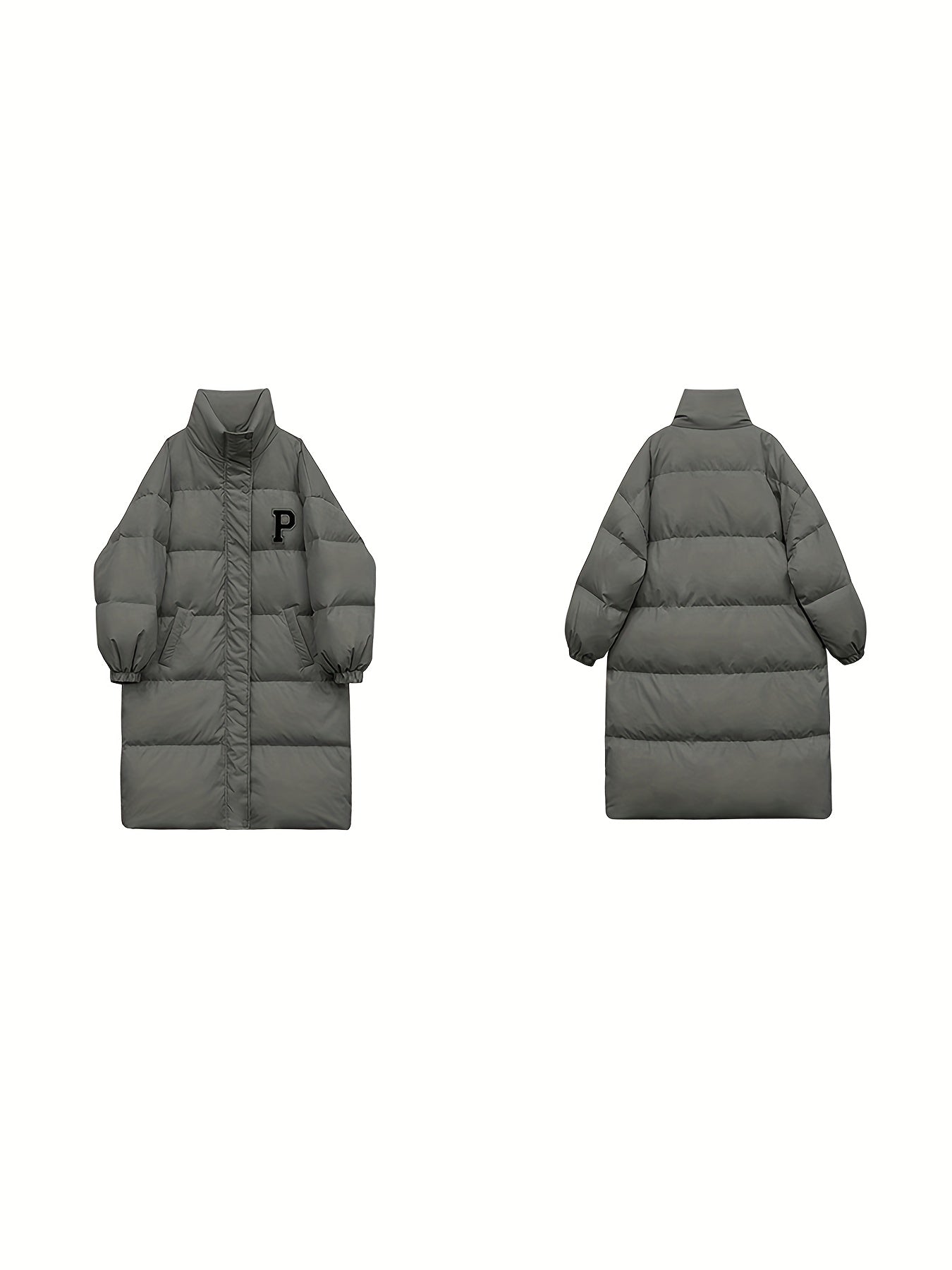 Long Puffer Jacket Women Winter Standing Collar Warm Outdoor Clothing