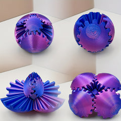 3D Printed Rotating Gear Ball Gradient Relax Desk Decor