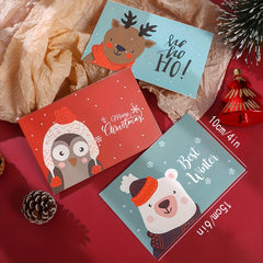 6pcs Christmas Cards Set with Envelopes & Stickers