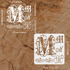 1pc Decorative Letter M Stencil Set for Painting Drawing Scrapbooking DIY Crafts