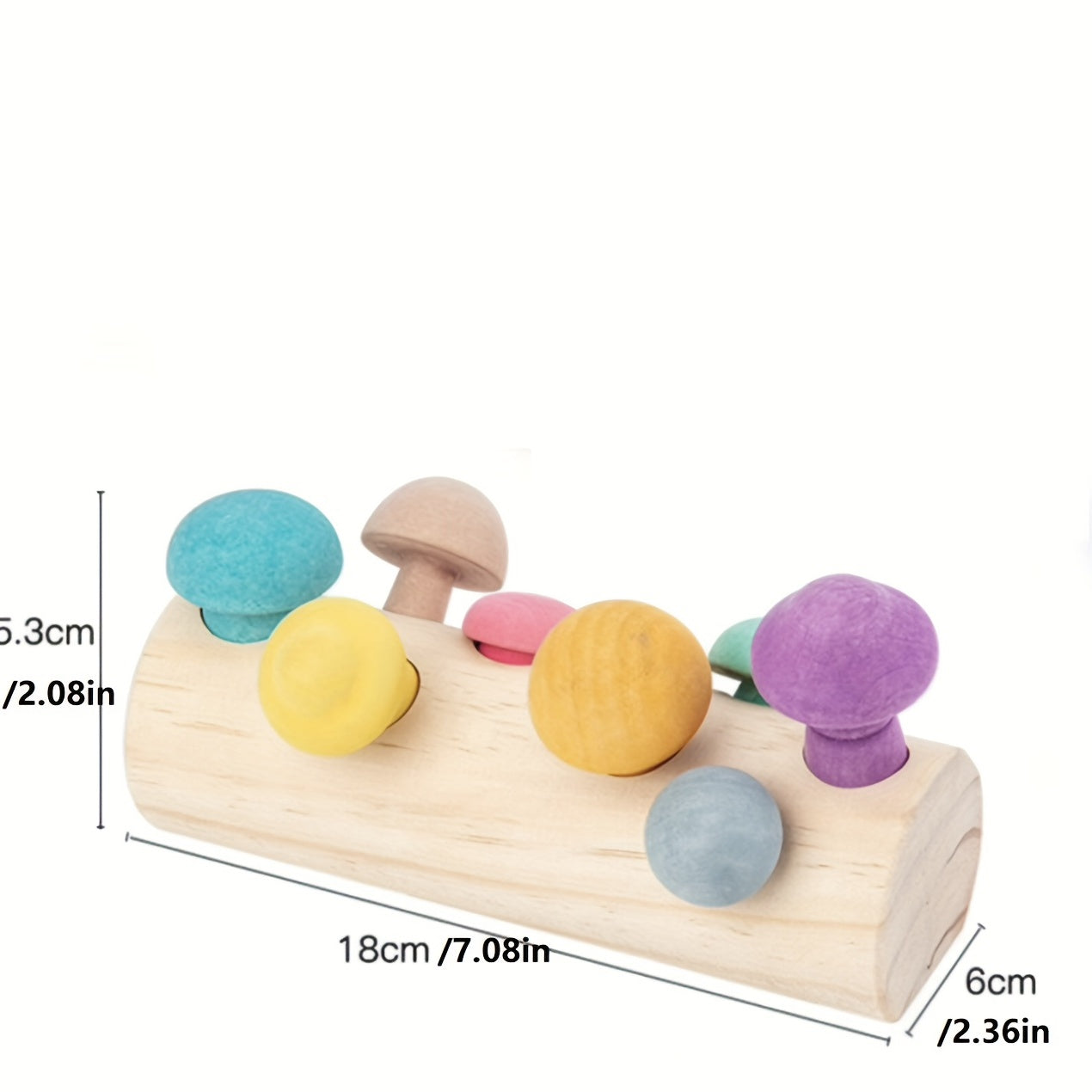 Wooden Macaroon Mushroom Toy for Babies