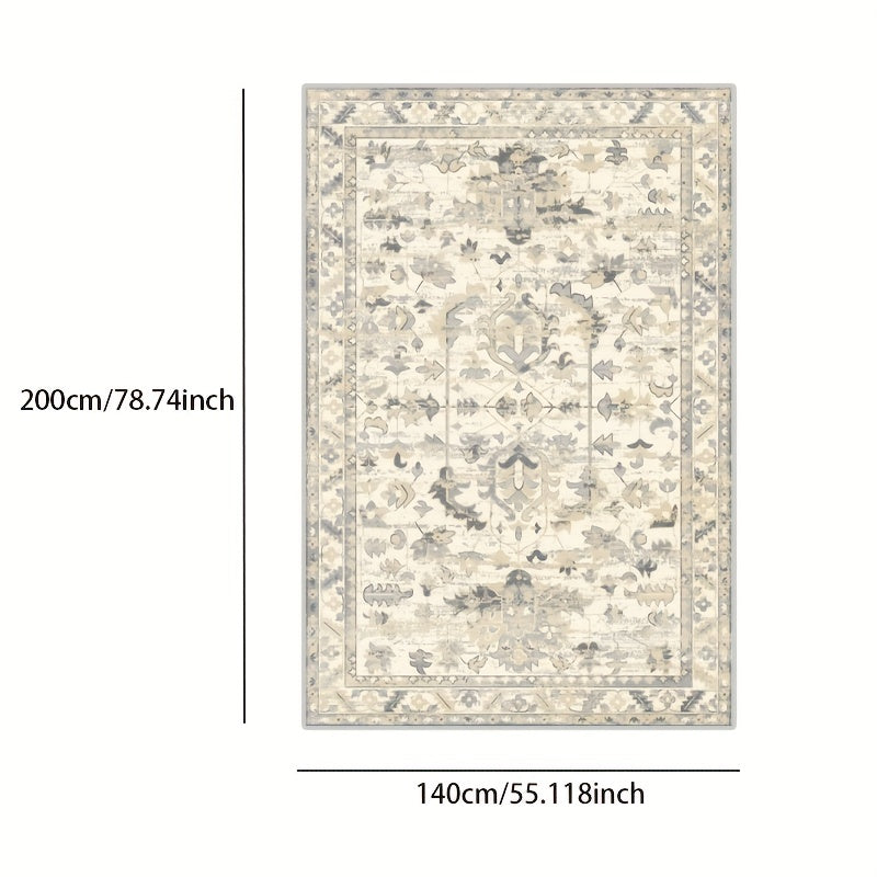 Persian Area Rugs Boho Soft Carpet Anti-Skid TPR Backing Vintage Floor Mat
