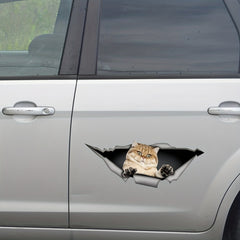 1pc Cat Car Sticker Animal Car Sticker Cartoon Decoration Sticker