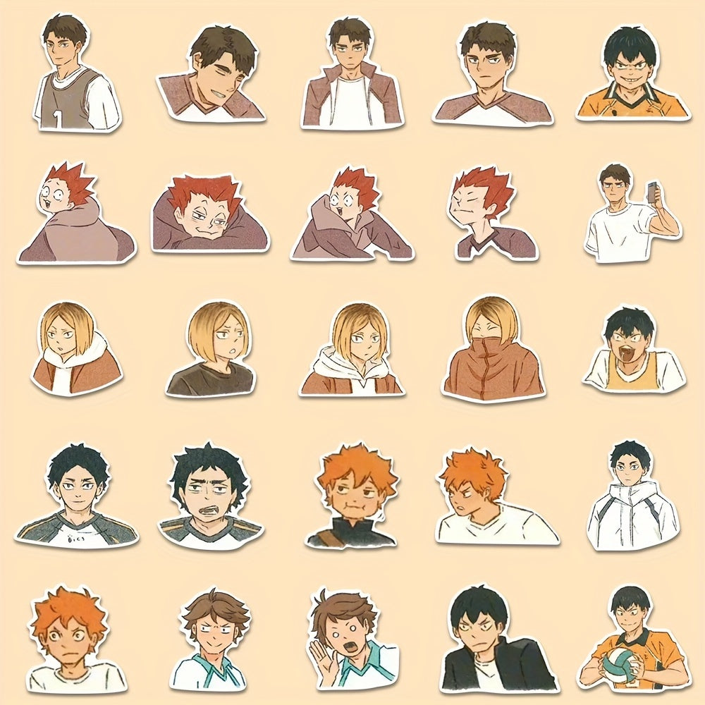 54pcs Anime Cartoon Stickers For Mobile Phone Case Luggage Notebook