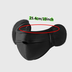2 in 1 Solid Face Mask Earmuffs, Warm Velvet Ear Warmers