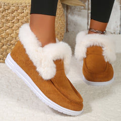 Plush Thermal High Top Slip On Ankle Boots