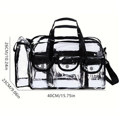 Transparent PVC Outdoor Cosmetics Bag Large Capacity