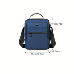 Men's Solid Shoulder Bag Crossbody Bag Multifunctional Diagonal Shoulder Bag