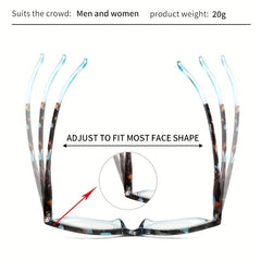 Pattern Print Reading Glasses Light Blocking Spring Hinge Eyeglasses