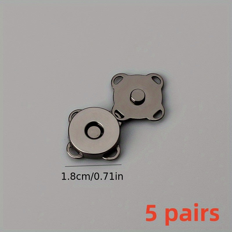 5 Pairs Magnetic Buckle Coat Bag Magnet Buckle DIY Clothing Accessories