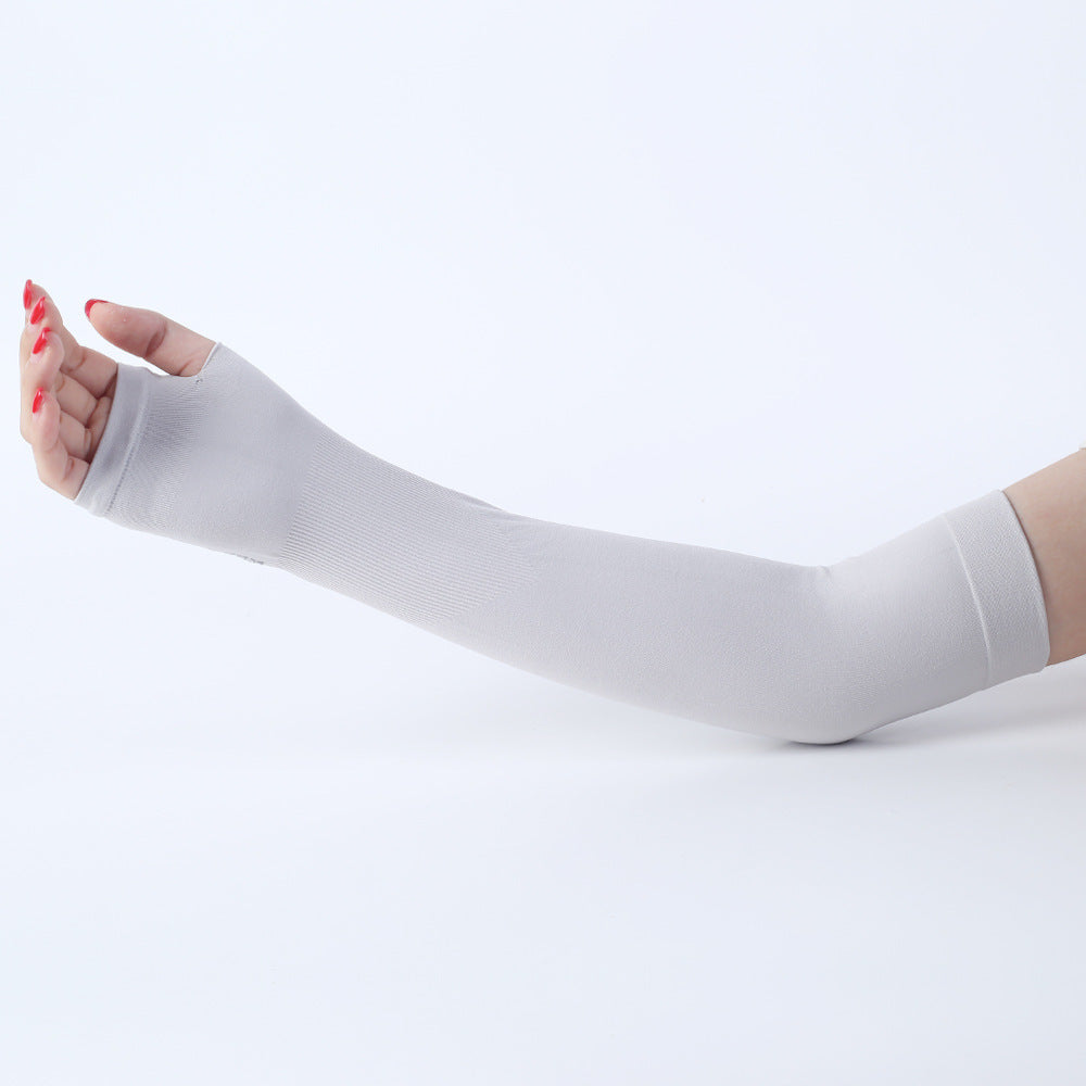 Breathable Summer Fingerless Gloves UV Protection Arm Sleeves