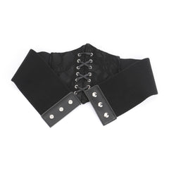 Elastic Waist Corset Belt for Women Lace Up Tied