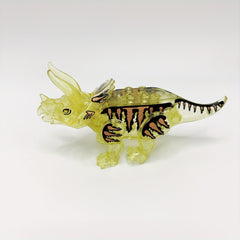 6pcs Dinosaur Collectible Toys Set, Variety of Styles, Transparent ABS Material