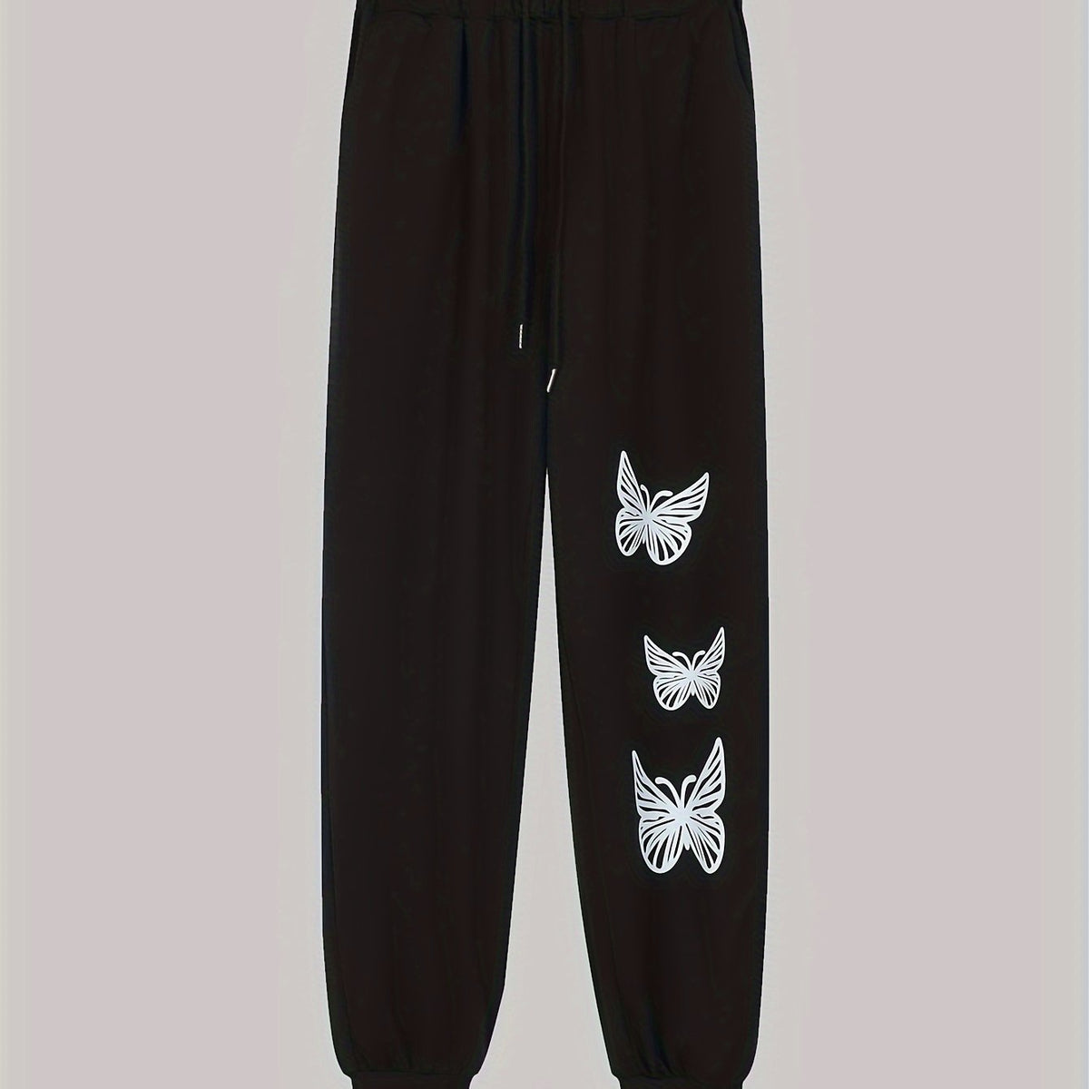  Butterfly Print Jogger Trousers