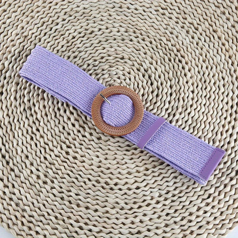 Round Buckle Belt for Girls and Boys, Decorative Accessory